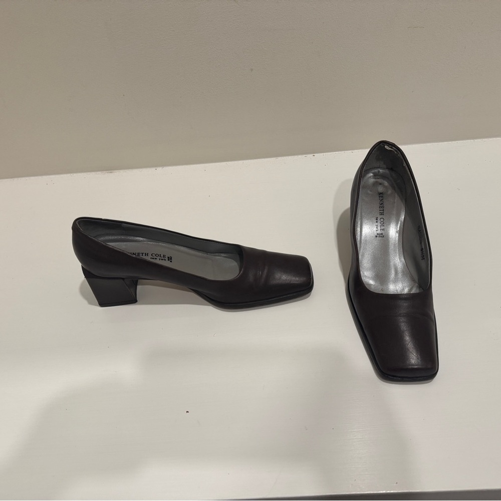 Kenneth Cole square heeled pumps.